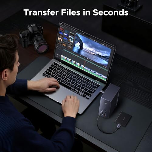 UGREEN Revodok NVMe 10-in-1 Docking Station 4K@60Hz HDMI | M.2 NVMe SSD Enclosure, 10Gbps USB-C/A, 100W PD Charging, Gigabit Ethernet, SD/TF for MacBook M5, Mac mini M4, Windows Laptop