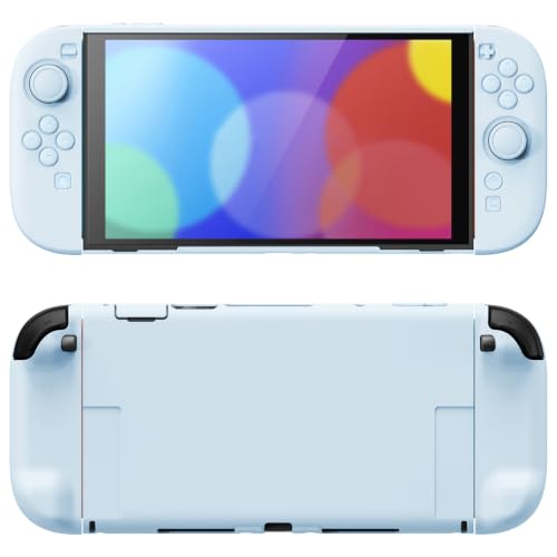 PlayVital Hard Case for Nintendo Switch 2 with Extra Stand & Thumb Grip Caps | Split Design, Dockable Protective Full-Body Shell Cover for Nintendo Switch 2 | Solid Color Series, Heaven Blue - color: Heaven Blue