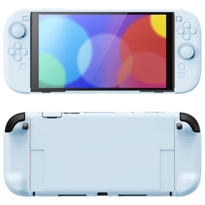 PlayVital Hard Case for Nintendo Switch 2 with Extra Stand & Thumb Grip Caps | Split Design, Dockable Protective Full-Body Shell Cover for Nintendo Switch 2 | Solid Color Series, Heaven Blue - color: Heaven Blue
