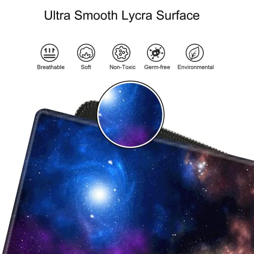 Galaxy Mouse Pad Gaming 31.5x15.75 inch Desk Mat Large Mousepad XXL Extended Computer Mat Non Slip Office Work Home - color: Galaxy, size: 31.5''x15.75''