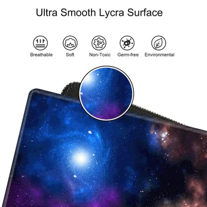 Galaxy Mouse Pad Gaming 31.5x15.75 inch Desk Mat Large Mousepad XXL Extended Computer Mat Non Slip Office Work Home - color: Galaxy, size: 31.5''x15.75''