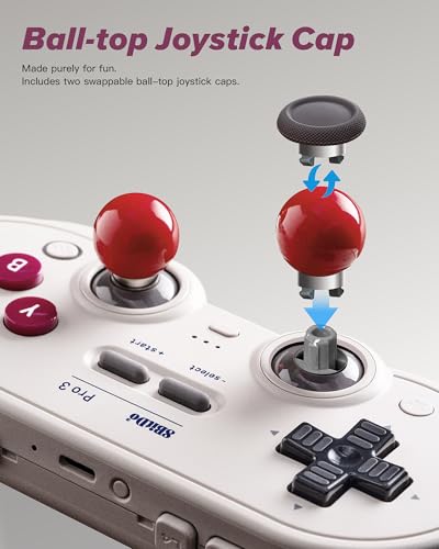 8Bitdo Pro 3 Bluetooth Controller with TMR Joysticks (G Classic) | Swappable ABXY Buttons, Pro Back Buttons, Hall Triggers, Charging Dock, for Switch/Switch 2, Windows, Apple, SteamOS, Android - color: G Classic, size: Pro 3