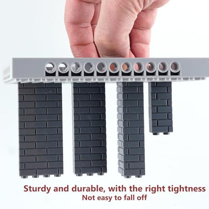 Classic Masonry Profile Bricks Pieces: 340 PCS Wall Accessories Building Block Parts Sets(Dark Gray) - color: Dark Gray