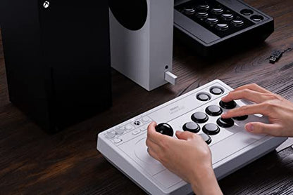 8BitDo Wireless Arcade Stick for Xbox Series X|S, Xbox One and Windows 10, Arcade Fight Stick with 3.5mm Audio Jack - Officially Licensed (White)