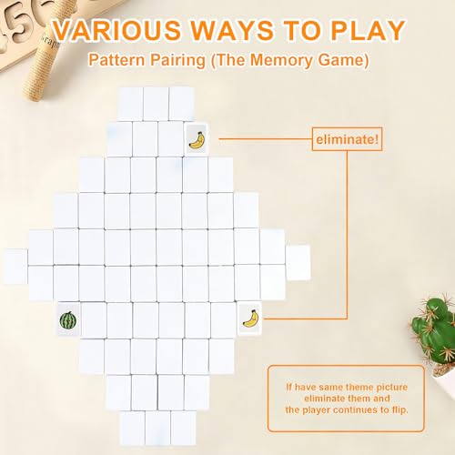 Vita Mahjong Game Set with Stickers, 65 Tiles DIY Plastic Mahjong Block Set, 2 Player Seaside Escape Push Tiles Game (White) - color: White