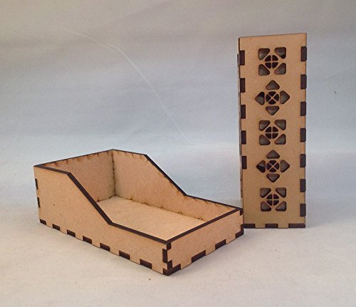 Mini Dice Tower v1 Dark Blue Acrylic Window Laser Cut MDF Unique Fast Shipping