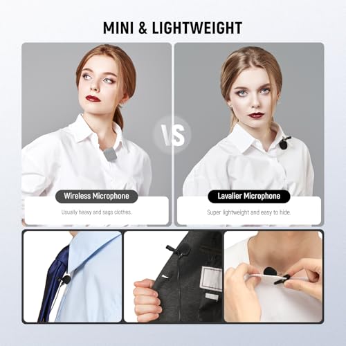 NEEWER 2m Wired Dual Lavalier Microphones with 4m Extension Cable, Mini Clip On Omnidirectional Condenser Lapel Lav Mic 3.5mm TRS for DSLR Mirrorless Camera Camcorder Interview Vlog, LM3 - style: LM3(1-Pack)w/3.5mm TRS Plug