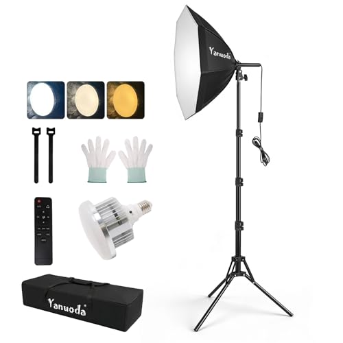 Softbox Lighting Kit 20"x20" with Remote Control, Photography Lighting Kit with Adjustable LED Light, 3000K-7500K Studio Lights for Product Photography, YouTube, Video Recording - size: 20"x20" 1PK
