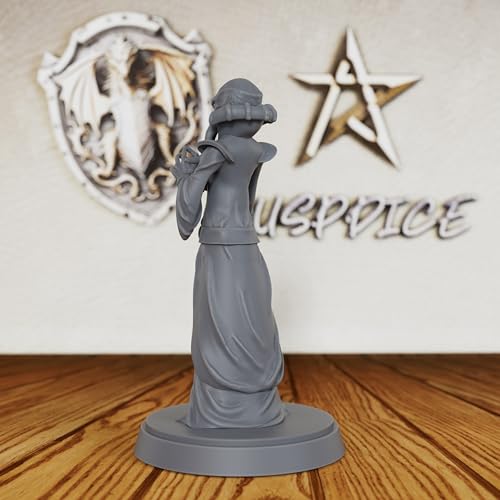 AUSPDICE Mindflayer Monster, 28mm Tabletop Unpainted DND Miniatures-AS234 | Fantasy Role Playing Figurine for Dungeons and Dragons, TTRPG Games, Psionic Encounters, Horror Scenarios and RPG Accessories