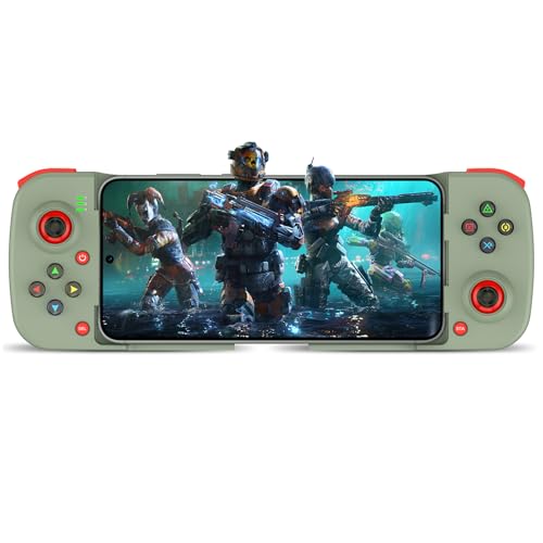 Joso Phone Controller for iPhone/Android Support Phone Case, Mobile Gaming Controller with Ergonomic Design - Wireless Gamepad for Cloud Gaming & PS Remote Play - color: Green