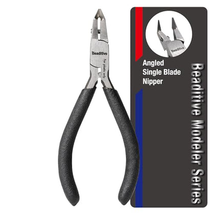 Beaditive Single Blade Nipper for Plastic Model - Plastic Sprue Cutter - Gunpla, Gundam Model, Scale Model Building (Angled) - style: Angled