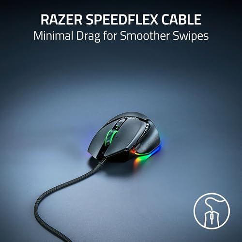 Razer Basilisk V3 35K Wired Ergonomic Gaming Mouse, Black | 35K DPI Optical Sensor Gen 2, HyperScroll Tilt Wheel, 13 Customizable Controls, Chroma RGB, Optical Switches Gen 3