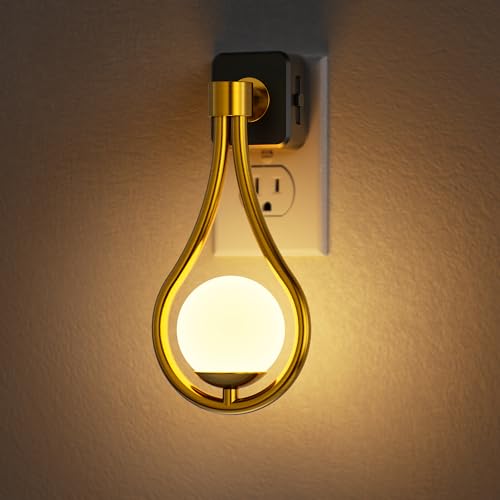 Briignite LED Night Light, Night Lights Plug into Wall, 0-100LM Dimmable | Nightlight, 330° Rotating with Dusk to Dawn Sensor, Adjustable Brightness for Kids, Bathroom, Bedroom, Hallway, Stairway - color: Cream
