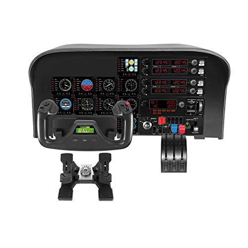 Logitech G Pro Flight Rudder Pedals | Self-centering mechanism, differential toe brakes, adjustable tension dial, part metal, PC compatible