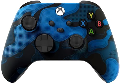 Custom Controllerzz Wireless Controller for Microsoft Xbox Series X/S & Xbox One - Custom Soft Touch Feel - Custom Xbox Series X/S Controller (X/S Blue Camo) - color: X/S Blue Camo