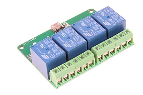 4-Channel Micro-USB HID Drive-Free USB Computer Control Switch Relay Module - size: 4-Channel Micro-USB