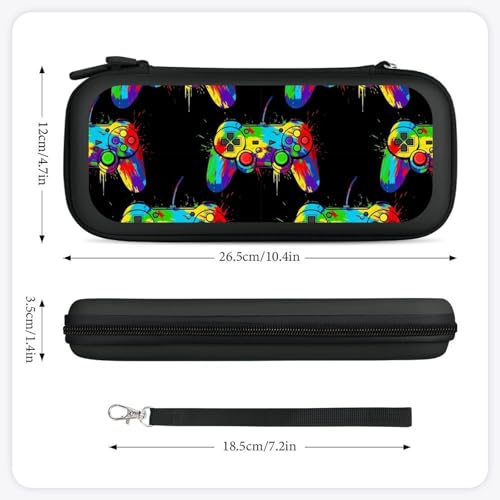 PPIKTC Game Carrying Bag Compatible with Nintendo Switch, Video Game Gaming Portable Game Pouch with 15 Games Cartridges and Protective Hard Shell Case - color: Design (217)