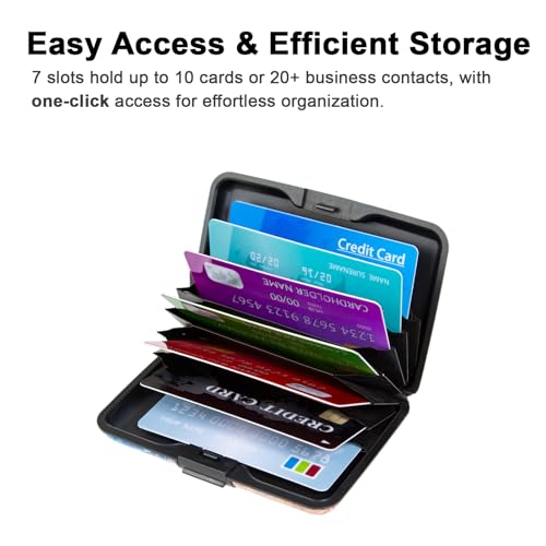 Credit Card Holder, Metal Card Wallet RFID Blocking Mini Slim Aluminum Business Hard Card Case for Women Men (Flowers Hummingbird) - color: Flowers Hummingbird