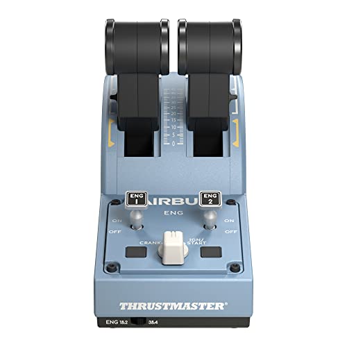Thrustmaster TCA Quadrant Airbus Edition Flight Sim Throttle - PC | Detents, switches, thrust reversers, 2 axes, 16 buttons, Hall-Effect sensors, linear mode, for realistic cockpit control - style: Quadrant