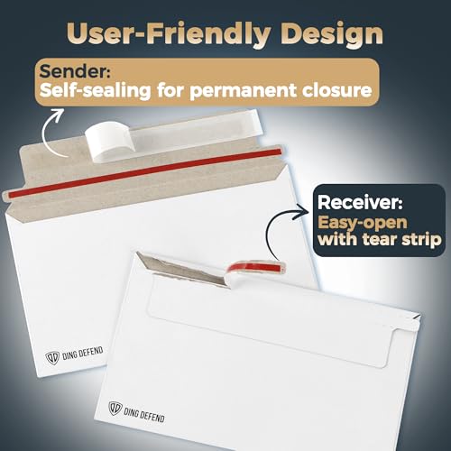 510-Pack Card Shipping Envelopes - 7 x 4.35 Inches Trading Cards Self-Adhesive Mailers, Perfect Fit for Semi-Rigid Sleeves, Toploaders & Ding Defend Protectors - Hobby Mailing Supplies - color: White - 510 Pack