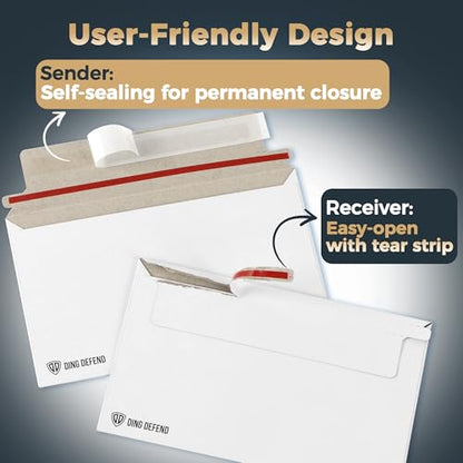 510-Pack Card Shipping Envelopes - 7 x 4.35 Inches Trading Cards Self-Adhesive Mailers, Perfect Fit for Semi-Rigid Sleeves, Toploaders & Ding Defend Protectors - Hobby Mailing Supplies - color: White - 510 Pack