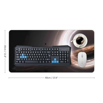 Gaming Mouse Pad, Interstellar Gargantua Black Hole Mouse Pad 11.8x23.6Inch Large Extended Computer Mouse Mat Keyboard Full Desk Mousepad for Gaming, Office, Home - color: style-2, size: 11.8 x23.6-Inch