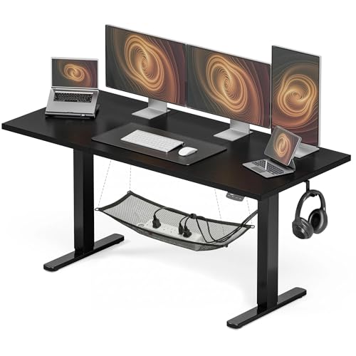 Acrolix Electric Standing Desk with Cable Management,Black Height Adjustable Desk with Memory Presets, Sit Stand Table for Work from Home, Ergonomic Computer Desk,63 x 24 inch - color: Black, size: 63 inches