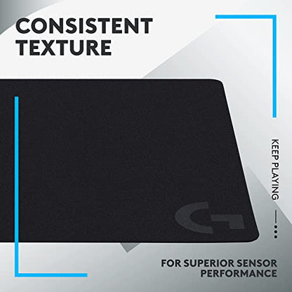 Logitech G240 Cloth Gaming Mouse Pad (340x280x1) - Black | 340x280x1, Optimized for gaming sensors, moderate surface friction - size: M, style: Cloth