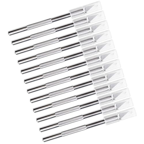 WA Portman Hobby Knife Set – 12pc Precision Craft Knife Set with SK5#11 Steel Exacto Knife Blade – Art Sticker Cutter for Paper, Vinyl, Leather, Wood – Polymer Clay Tool and Craft Supplies | Craft Knife Set with 50pc SK5#11 Steel Exacto Knife Blade – Craf