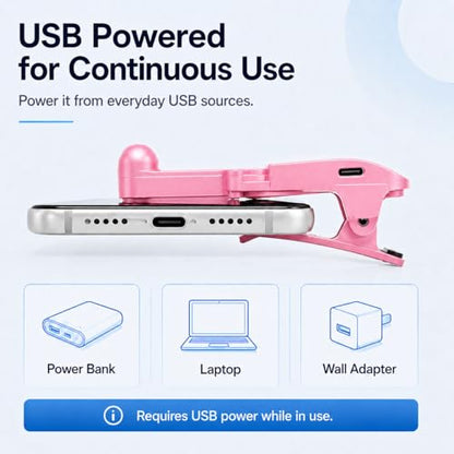 Aylthyo Auto Clicker for Smart Phone, Phone Screen Device Speed Clicker for iPhone iPad Apps, Fast Click Simulation Finger Continuous Click for Tiktok, Live Broadcasts Likes, Lightning Deal, Reward Task, Plug and Play (Pink) - size: PINK-1 PC