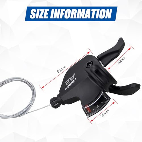 WEEROCK Bike Shifter Lever 7 Speeds Right Thumb Gear Shift Lever for Mountain Bicycle - color: Right 7 Speed