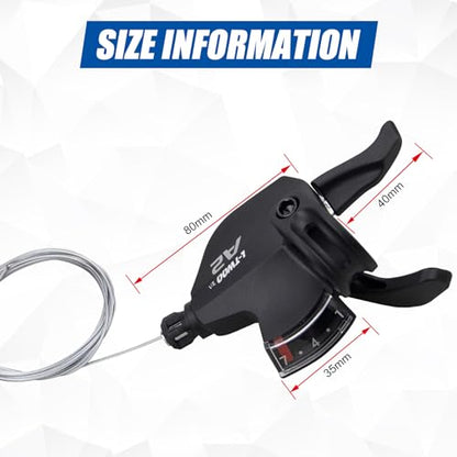 WEEROCK Bike Shifter Lever 7 Speeds Right Thumb Gear Shift Lever for Mountain Bicycle - color: Right 7 Speed