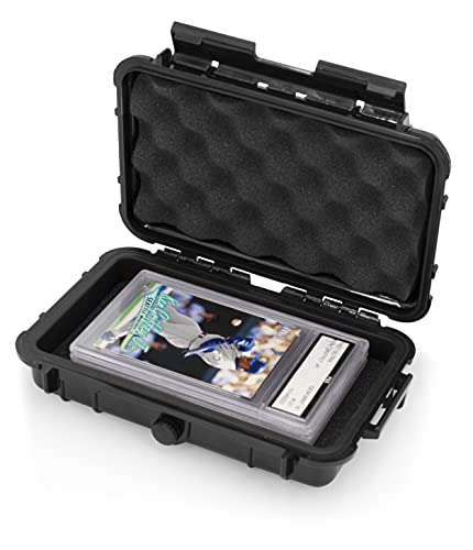 CASEMATIX Graded Card Storage Box Sports Trading Card Case Compatible With up 3 BGS 5 PSA Card Graded Sports Card Slabs - Airtight, Waterproof with Moisture and Dust Protection