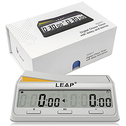 Chess Clock Digital Chess Timer Advanced for Board Game and Chess Timer with Large Screen Bonus & Delay Count Down up Alarm Milk Wihite - color: Milk White