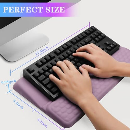 Computer Keyboard Stand with Wrist Rest, Ergonomic Tilted Keyboard Holder - Keyboard Riser with Wrist Pad - Keyboard Tray Support for Office Home - Purple - color: Keyboard Stand - Purple