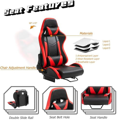 Dardoo Flight Game Cockpit With Redseat And Racing Simulator Mount, fits for Thrustmaster HOTAS WARTHOG, Not Included pedal, Throttle,Joystick