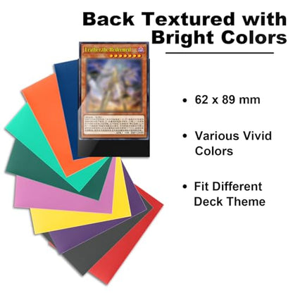 White Card Sleeve 200 Pack Compatible with Yu-gi-oh Card Sleeve Japanese Small Card Sleeves Photocard Sleeves 62x89mm, Back Textured Perfect Shuffling, Protect Your Japanese Sized Photocard Never Tear - color: White