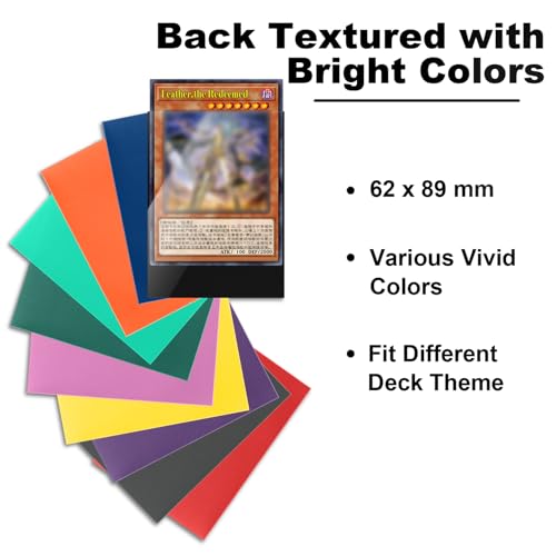 Clear Card Sleeve 200 Pack Compatible with Yu-gi-oh Card Sleeve Japanese Small Card Sleeves Photocard Sleeves 62x89mm, Back Textured Perfect Shuffling, Protect Your Japanese Sized Never Tear - color: Clear