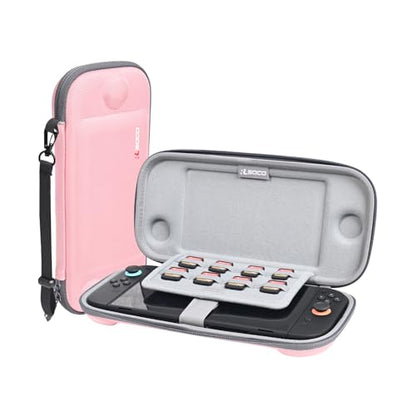 RLSOCO Slim Case for Nintendo Switch 2 Game Console with 8 Game Card Slots - Pink (Case Only) - color: Small Case Pink