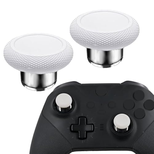 2 in 1 Short Metal Thumbsticks Replacement for Elite Series 2 Core Controllers, Replacement Thumbsticks for Xbox Elite Series 2 Controllers(White) - color: White