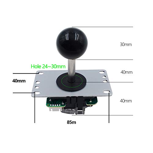 SJ@JX Arcade Game 2 Player Controller DIY Kit Microswitch Button 4&8 Way Joystick Zero Delay USB Encoder Fighting Stick Handles Console for PC MAME Raspberry Pi Retropie