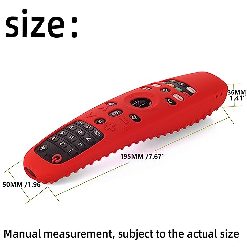 Hi Color Silicone Cover for LG AN-MR600/AN-MR650 / AN-MR18BA / AN-MR19BA/AN-MR20GA TV Remote Control Protective Sleeve for LG Magic TV Remote Cover Case(Purple) - color: purple