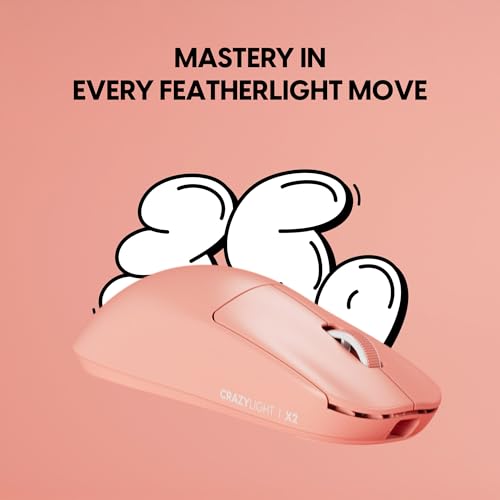 Pulsar Gaming Gears X2 Crazylight Wireless Gaming Mouse, Ultra Lightweight 1.23 oz (35g), Optical Switch, 32000 DPI, 750 IPS, XS-1 Sensor, 8k Compatible (Sunset Haze) - color: Sunset Haze, size: Mini, style: X2 CrazyLight