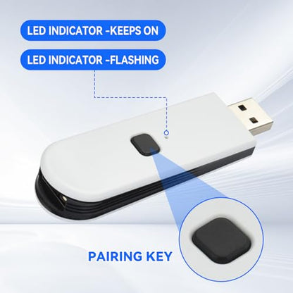 ELUTENG USB Wireless Adapter for PS5 & Xbox Plug and Play Wireless Controller Converter Dongle Bluetooth Controller USB Adapter Compatible with PS5/PS3/PS4/SWITCH PRO/Xbox ONE/Slim - color: White
