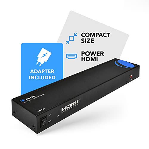 OREI 1080p 1x8 HDMI Splitter, 1 Port to 8 HDMI Display Duplicate/Mirror - Powered Splitter Ver 1.3 Certified for Full HD 1080P High-Resolution 3D Support (One Input to Eight Outputs) (Pack of 2) - size: 1x8 (Pack of 2)