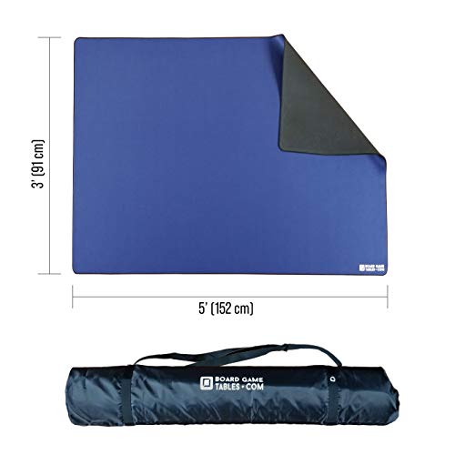 Allplay Board Game Playmat, 3'x5', Medium, Blue | Thick Super Cushioned, Stitched Edge, Water Resistant, with Carrying Case for Board Games, Card Games, RPGs - color: Blue, size: Medium (3'x5')