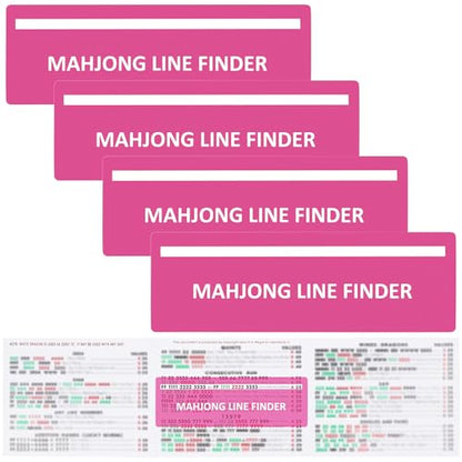 4Pack Mahjong Line Finder, Mahjong Line Reader, Mahjonngg Rules Helper | MahJong Card Guide, Mahjong Accessories and Gifts for Women (Pink) - color: Pink