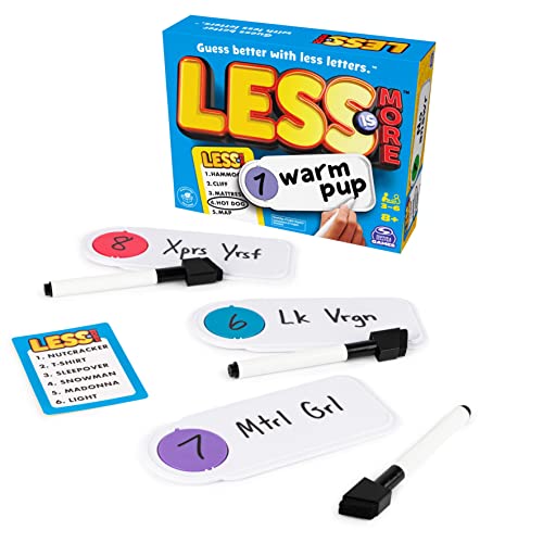 Less is More, Party Board Game Fun Word Letter Card Game Funny Gift Toy Living Room Family Game Night, for Adults, Teens, and Kids Ages 8 and up - color: Less is More Card Game