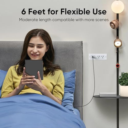 FEMORO Micro USB Cable 6ft 480Mbps Data Transfer & 12W Charging, USB A to MicroUSB 2.0 Cord for Old Kindle Android Smartphone Tablet PS4 Raspberry Pi 3 and More