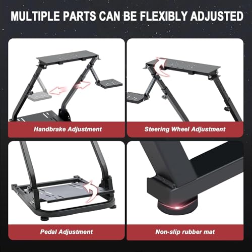 Marada G29 Racing Wheel Stand Adjustable Fit for Logitech G920 G923, for Thrustmaster T128X T300 RS GT, for PXN V9 Foldable Entry-Level Racing Stand without Handbrake Pedal Steering Wheel